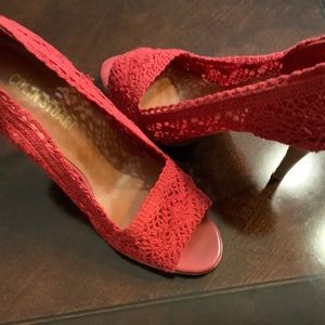 Colin Stuart opening toe high heel shoes